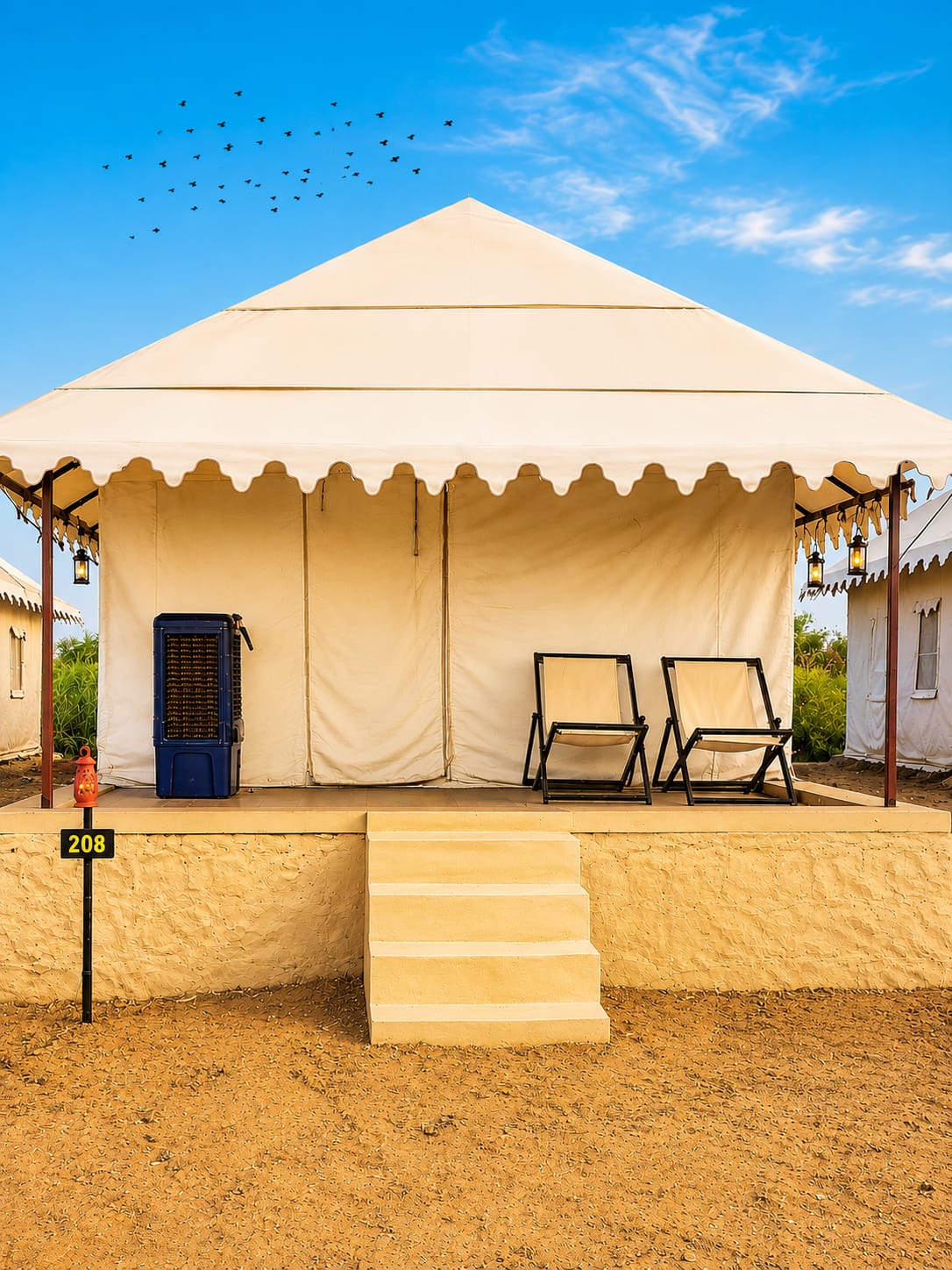Luxury tent accommodation